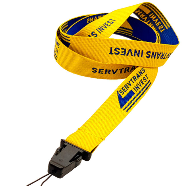 Lanyard pentru memory stick, personalizat in tesatura
